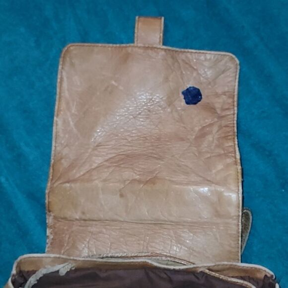 Vintage Leather Backpack Made in Columbia